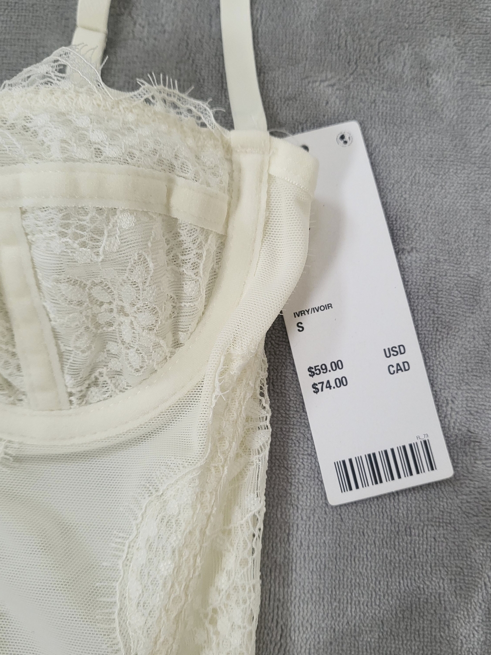 Modern Love Cream Lace Bustier Corset Top - Picture 3 of 3